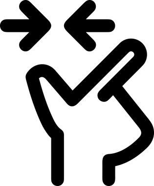 Web, Uygulama, UI / UX, Mobil Arayüz, Akıllı Teknoloji Tasarımı, Dijital Markalaşma, Kullanıcı Etkileşimi Sembolü ve Temiz Tek Renk Biçiminde Modern Grafik Elementi içeren PNG Biçimli El Simgesi Logosu