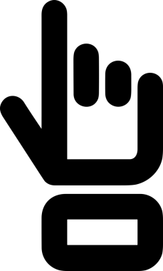 Web, Uygulama, UI / UX, Mobil Arayüz, Akıllı Teknoloji Tasarımı, Dijital Markalaşma, Kullanıcı Etkileşimi Sembolü ve Temiz Tek Renk Biçiminde Modern Grafik Elementi içeren PNG Biçimli El Simgesi Logosu