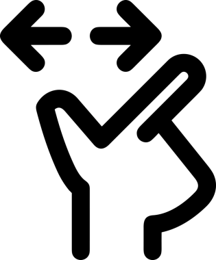 Web, Uygulama, UI / UX, Mobil Arayüz, Akıllı Teknoloji Tasarımı, Dijital Markalaşma, Kullanıcı Etkileşimi Sembolü ve Temiz Tek Renk Biçiminde Modern Grafik Elementi içeren PNG Biçimli El Simgesi Logosu