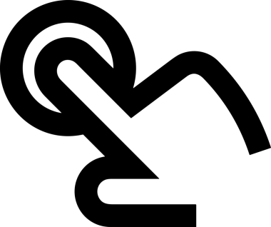 Web, Uygulama, UI / UX, Mobil Arayüz, Akıllı Teknoloji Tasarımı, Dijital Markalaşma, Kullanıcı Etkileşimi Sembolü ve Temiz Tek Renk Biçiminde Modern Grafik Elementi içeren PNG Biçimli El Simgesi Logosu