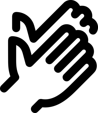 Web, Uygulama, UI / UX, Mobil Arayüz, Akıllı Teknoloji Tasarımı, Dijital Markalaşma, Kullanıcı Etkileşimi Sembolü ve Temiz Tek Renk Biçiminde Modern Grafik Elementi içeren PNG Biçimli El Simgesi Logosu