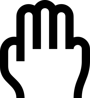 Web, Uygulama, UI / UX, Mobil Arayüz, Akıllı Teknoloji Tasarımı, Dijital Markalaşma, Kullanıcı Etkileşimi Sembolü ve Temiz Tek Renk Biçiminde Modern Grafik Elementi içeren PNG Biçimli El Simgesi Logosu