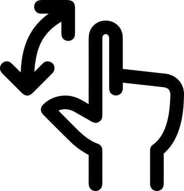 Web, Uygulama, UI / UX, Mobil Arayüz, Akıllı Teknoloji Tasarımı, Dijital Markalaşma, Kullanıcı Etkileşimi Sembolü ve Temiz Tek Renk Biçiminde Modern Grafik Elementi içeren PNG Biçimli El Simgesi Logosu