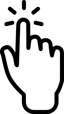 Web, Uygulama, UI / UX, Mobil Arayüz, Akıllı Teknoloji Tasarımı, Dijital Markalaşma, Kullanıcı Etkileşimi Sembolü ve Temiz Tek Renk Biçiminde Modern Grafik Elementi içeren PNG Biçimli El Simgesi Logosu