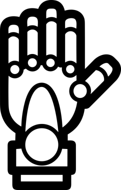 Web, Uygulama, UI / UX, Mobil Arayüz, Akıllı Teknoloji Tasarımı, Dijital Markalaşma, Kullanıcı Etkileşimi Sembolü ve Temiz Tek Renk Biçiminde Modern Grafik Elementi içeren PNG Biçimli El Simgesi Logosu