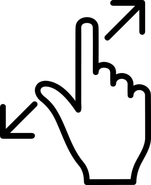 Web, Uygulama, UI / UX, Mobil Arayüz, Akıllı Teknoloji Tasarımı, Dijital Markalaşma, Kullanıcı Etkileşimi Sembolü ve Temiz Tek Renk Biçiminde Modern Grafik Elementi içeren PNG Biçimli El Simgesi Logosu