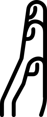 Web, Uygulama, UI / UX, Mobil Arayüz, Akıllı Teknoloji Tasarımı, Dijital Markalaşma, Kullanıcı Etkileşimi Sembolü ve Temiz Tek Renk Biçiminde Modern Grafik Elementi içeren PNG Biçimli El Simgesi Logosu