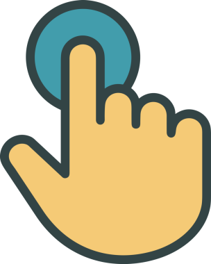 Web, Uygulama, UI / UX, Mobil Arayüz, Akıllı Teknoloji Tasarımı, Dijital Markalaşma, Kullanıcı Etkileşimi Sembolü ve Temiz Tek Renk Biçiminde Modern Grafik Elementi içeren PNG Biçimli El Simgesi Logosu