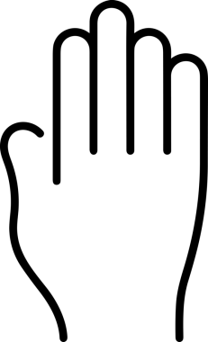 Web, Uygulama, UI / UX, Mobil Arayüz, Akıllı Teknoloji Tasarımı, Dijital Markalaşma, Kullanıcı Etkileşimi Sembolü ve Temiz Tek Renk Biçiminde Modern Grafik Elementi içeren PNG Biçimli El Simgesi Logosu