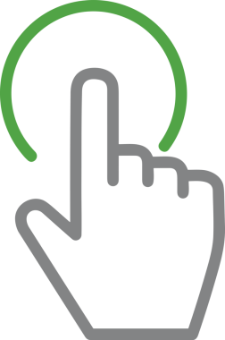 Web, Uygulama, UI / UX, Mobil Arayüz, Akıllı Teknoloji Tasarımı, Dijital Markalaşma, Kullanıcı Etkileşimi Sembolü ve Temiz Tek Renk Biçiminde Modern Grafik Elementi içeren PNG Biçimli El Simgesi Logosu