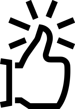 Web, Uygulama, UI / UX, Mobil Arayüz, Akıllı Teknoloji Tasarımı, Dijital Markalaşma, Kullanıcı Etkileşimi Sembolü ve Temiz Tek Renk Biçiminde Modern Grafik Elementi içeren PNG Biçimli El Simgesi Logosu