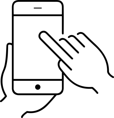 Web, Uygulama, UI / UX, Mobil Arayüz, Akıllı Teknoloji Tasarımı, Dijital Markalaşma, Kullanıcı Etkileşimi Sembolü ve Temiz Tek Renk Biçiminde Modern Grafik Elementi içeren PNG Biçimli El Simgesi Logosu