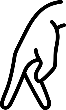 Web, Uygulama, UI / UX, Mobil Arayüz, Akıllı Teknoloji Tasarımı, Dijital Markalaşma, Kullanıcı Etkileşimi Sembolü ve Temiz Tek Renk Biçiminde Modern Grafik Elementi içeren PNG Biçimli El Simgesi Logosu