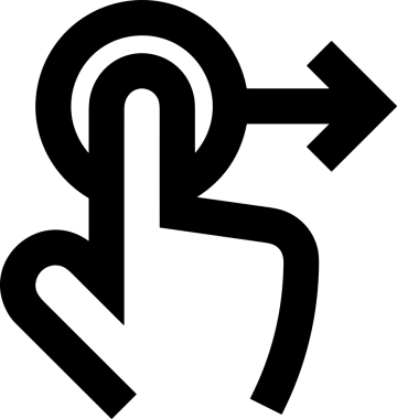 Web, Uygulama, UI / UX, Mobil Arayüz, Akıllı Teknoloji Tasarımı, Dijital Markalaşma, Kullanıcı Etkileşimi Sembolü ve Temiz Tek Renk Biçiminde Modern Grafik Elementi içeren PNG Biçimli El Simgesi Logosu