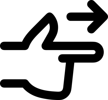 Web, Uygulama, UI / UX, Mobil Arayüz, Akıllı Teknoloji Tasarımı, Dijital Markalaşma, Kullanıcı Etkileşimi Sembolü ve Temiz Tek Renk Biçiminde Modern Grafik Elementi içeren PNG Biçimli El Simgesi Logosu
