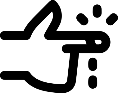 Web, Uygulama, UI / UX, Mobil Arayüz, Akıllı Teknoloji Tasarımı, Dijital Markalaşma, Kullanıcı Etkileşimi Sembolü ve Temiz Tek Renk Biçiminde Modern Grafik Elementi içeren PNG Biçimli El Simgesi Logosu