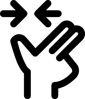 Web, Uygulama, UI / UX, Mobil Arayüz, Akıllı Teknoloji Tasarımı, Dijital Markalaşma, Kullanıcı Etkileşimi Sembolü ve Temiz Tek Renk Biçiminde Modern Grafik Elementi içeren PNG Biçimli El Simgesi Logosu