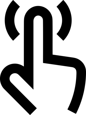 Web, Uygulama, UI / UX, Mobil Arayüz, Akıllı Teknoloji Tasarımı, Dijital Markalaşma, Kullanıcı Etkileşimi Sembolü ve Temiz Tek Renk Biçiminde Modern Grafik Elementi içeren PNG Biçimli El Simgesi Logosu