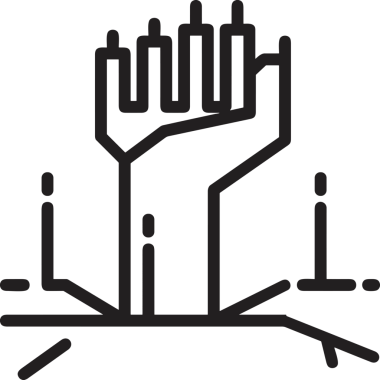 Web, Uygulama, UI / UX, Mobil Arayüz, Akıllı Teknoloji Tasarımı, Dijital Markalaşma, Kullanıcı Etkileşimi Sembolü ve Temiz Tek Renk Biçiminde Modern Grafik Elementi içeren PNG Biçimli El Simgesi Logosu
