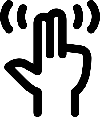 Web, Uygulama, UI / UX, Mobil Arayüz, Akıllı Teknoloji Tasarımı, Dijital Markalaşma, Kullanıcı Etkileşimi Sembolü ve Temiz Tek Renk Biçiminde Modern Grafik Elementi içeren PNG Biçimli El Simgesi Logosu