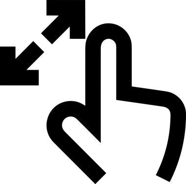 Web, Uygulama, UI / UX, Mobil Arayüz, Akıllı Teknoloji Tasarımı, Dijital Markalaşma, Kullanıcı Etkileşimi Sembolü ve Temiz Tek Renk Biçiminde Modern Grafik Elementi içeren PNG Biçimli El Simgesi Logosu