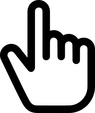 Web, Uygulama, UI / UX, Mobil Arayüz, Akıllı Teknoloji Tasarımı, Dijital Markalaşma, Kullanıcı Etkileşimi Sembolü ve Temiz Tek Renk Biçiminde Modern Grafik Elementi içeren PNG Biçimli El Simgesi Logosu