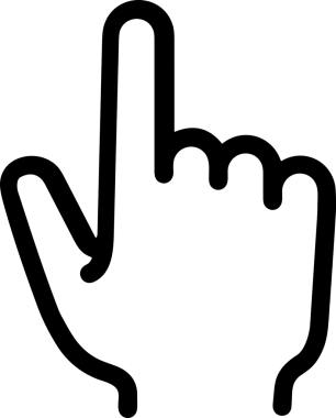 Web, Uygulama, UI / UX, Mobil Arayüz, Akıllı Teknoloji Tasarımı, Dijital Markalaşma, Kullanıcı Etkileşimi Sembolü ve Temiz Tek Renk Biçiminde Modern Grafik Elementi içeren PNG Biçimli El Simgesi Logosu