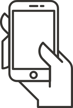 Web, Uygulama, UI / UX, Mobil Arayüz, Akıllı Teknoloji Tasarımı, Dijital Markalaşma, Kullanıcı Etkileşimi Sembolü ve Temiz Tek Renk Biçiminde Modern Grafik Elementi içeren PNG Biçimli El Simgesi Logosu