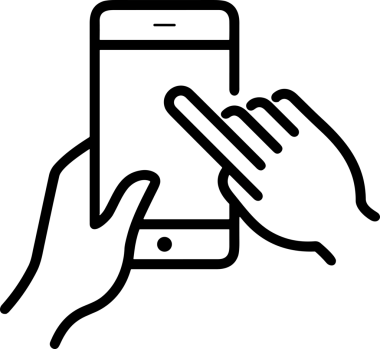 Web, Uygulama, UI / UX, Mobil Arayüz, Akıllı Teknoloji Tasarımı, Dijital Markalaşma, Kullanıcı Etkileşimi Sembolü ve Temiz Tek Renk Biçiminde Modern Grafik Elementi içeren PNG Biçimli El Simgesi Logosu