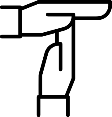 Web, Uygulama, UI / UX, Mobil Arayüz, Akıllı Teknoloji Tasarımı, Dijital Markalaşma, Kullanıcı Etkileşimi Sembolü ve Temiz Tek Renk Biçiminde Modern Grafik Elementi içeren PNG Biçimli El Simgesi Logosu