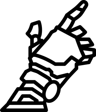 Web, Uygulama, UI / UX, Mobil Arayüz, Akıllı Teknoloji Tasarımı, Dijital Markalaşma, Kullanıcı Etkileşimi Sembolü ve Temiz Tek Renk Biçiminde Modern Grafik Elementi içeren PNG Biçimli El Simgesi Logosu