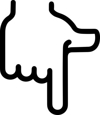 Web, Uygulama, UI / UX, Mobil Arayüz, Akıllı Teknoloji Tasarımı, Dijital Markalaşma, Kullanıcı Etkileşimi Sembolü ve Temiz Tek Renk Biçiminde Modern Grafik Elementi içeren PNG Biçimli El Simgesi Logosu