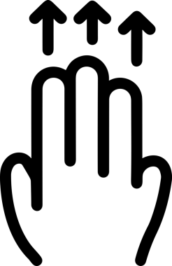 Web, Uygulama, UI / UX, Mobil Arayüz, Akıllı Teknoloji Tasarımı, Dijital Markalaşma, Kullanıcı Etkileşimi Sembolü ve Temiz Tek Renk Biçiminde Modern Grafik Elementi içeren PNG Biçimli El Simgesi Logosu