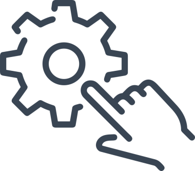 Web, Uygulama, UI / UX, Mobil Arayüz, Akıllı Teknoloji Tasarımı, Dijital Markalaşma, Kullanıcı Etkileşimi Sembolü ve Temiz Tek Renk Biçiminde Modern Grafik Elementi içeren PNG Biçimli El Simgesi Logosu