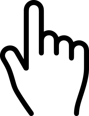 Web, Uygulama, UI / UX, Mobil Arayüz, Akıllı Teknoloji Tasarımı, Dijital Markalaşma, Kullanıcı Etkileşimi Sembolü ve Temiz Tek Renk Biçiminde Modern Grafik Elementi içeren PNG Biçimli El Simgesi Logosu