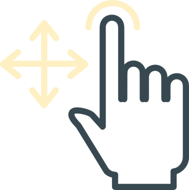 Web, Uygulama, UI / UX, Mobil Arayüz, Akıllı Teknoloji Tasarımı, Dijital Markalaşma, Kullanıcı Etkileşimi Sembolü ve Temiz Tek Renk Biçiminde Modern Grafik Elementi içeren PNG Biçimli El Simgesi Logosu