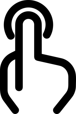 Web, Uygulama, UI / UX, Mobil Arayüz, Akıllı Teknoloji Tasarımı, Dijital Markalaşma, Kullanıcı Etkileşimi Sembolü ve Temiz Tek Renk Biçiminde Modern Grafik Elementi içeren PNG Biçimli El Simgesi Logosu