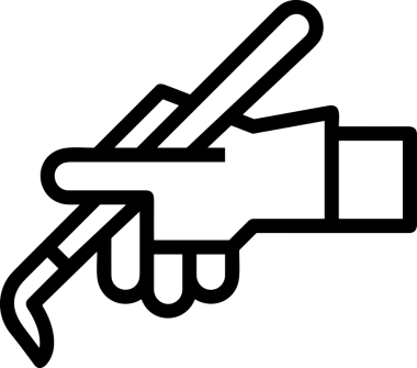 Web, Uygulama, UI / UX, Mobil Arayüz, Akıllı Teknoloji Tasarımı, Dijital Markalaşma, Kullanıcı Etkileşimi Sembolü ve Temiz Tek Renk Biçiminde Modern Grafik Elementi içeren PNG Biçimli El Simgesi Logosu