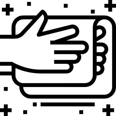 Web, Uygulama, UI / UX, Mobil Arayüz, Akıllı Teknoloji Tasarımı, Dijital Markalaşma, Kullanıcı Etkileşimi Sembolü ve Temiz Tek Renk Biçiminde Modern Grafik Elementi içeren PNG Biçimli El Simgesi Logosu