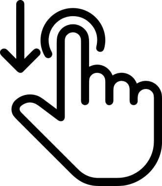 Web, Uygulama, UI / UX, Mobil Arayüz, Akıllı Teknoloji Tasarımı, Dijital Markalaşma, Kullanıcı Etkileşimi Sembolü ve Temiz Tek Renk Biçiminde Modern Grafik Elementi içeren PNG Biçimli El Simgesi Logosu