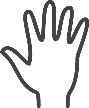 Web, Uygulama, UI / UX, Mobil Arayüz, Akıllı Teknoloji Tasarımı, Dijital Markalaşma, Kullanıcı Etkileşimi Sembolü ve Temiz Tek Renk Biçiminde Modern Grafik Elementi içeren PNG Biçimli El Simgesi Logosu