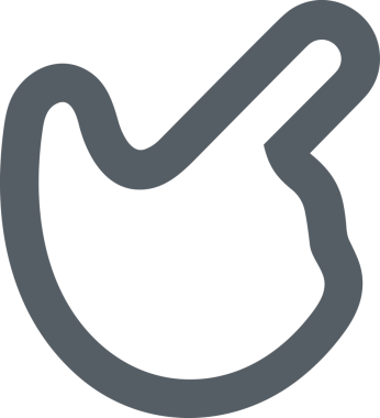 Web, Uygulama, UI / UX, Mobil Arayüz, Akıllı Teknoloji Tasarımı, Dijital Markalaşma, Kullanıcı Etkileşimi Sembolü ve Temiz Tek Renk Biçiminde Modern Grafik Elementi içeren PNG Biçimli El Simgesi Logosu