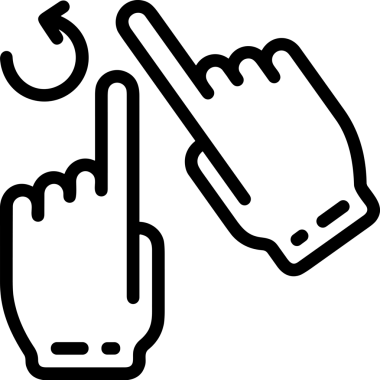 Web, Uygulama, UI / UX, Mobil Arayüz, Akıllı Teknoloji Tasarımı, Dijital Markalaşma, Kullanıcı Etkileşimi Sembolü ve Temiz Tek Renk Biçiminde Modern Grafik Elementi içeren PNG Biçimli El Simgesi Logosu