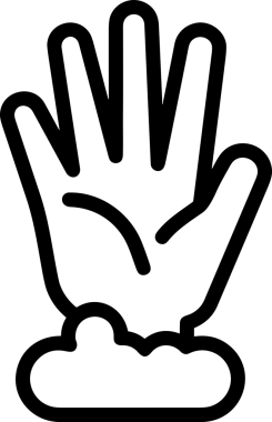 Web, Uygulama, UI / UX, Mobil Arayüz, Akıllı Teknoloji Tasarımı, Dijital Markalaşma, Kullanıcı Etkileşimi Sembolü ve Temiz Tek Renk Biçiminde Modern Grafik Elementi içeren PNG Biçimli El Simgesi Logosu