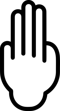 Web, Uygulama, UI / UX, Mobil Arayüz, Akıllı Teknoloji Tasarımı, Dijital Markalaşma, Kullanıcı Etkileşimi Sembolü ve Temiz Tek Renk Biçiminde Modern Grafik Elementi içeren PNG Biçimli El Simgesi Logosu