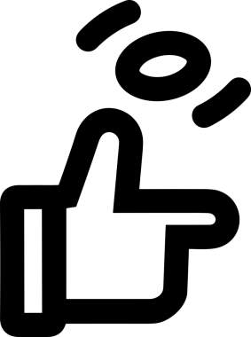 Web, Uygulama, UI / UX, Mobil Arayüz, Akıllı Teknoloji Tasarımı, Dijital Markalaşma, Kullanıcı Etkileşimi Sembolü ve Temiz Tek Renk Biçiminde Modern Grafik Elementi içeren PNG Biçimli El Simgesi Logosu