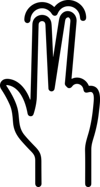 Web, Uygulama, UI / UX, Mobil Arayüz, Akıllı Teknoloji Tasarımı, Dijital Markalaşma, Kullanıcı Etkileşimi Sembolü ve Temiz Tek Renk Biçiminde Modern Grafik Elementi içeren PNG Biçimli El Simgesi Logosu