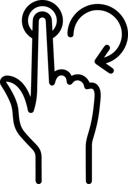 Web, Uygulama, UI / UX, Mobil Arayüz, Akıllı Teknoloji Tasarımı, Dijital Markalaşma, Kullanıcı Etkileşimi Sembolü ve Temiz Tek Renk Biçiminde Modern Grafik Elementi içeren PNG Biçimli El Simgesi Logosu