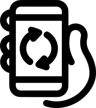 Web, Uygulama, UI / UX, Mobil Arayüz, Akıllı Teknoloji Tasarımı, Dijital Markalaşma, Kullanıcı Etkileşimi Sembolü ve Temiz Tek Renk Biçiminde Modern Grafik Elementi içeren PNG Biçimli El Simgesi Logosu