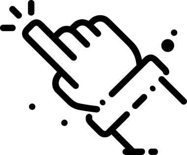 Web, Uygulama, UI / UX, Mobil Arayüz, Akıllı Teknoloji Tasarımı, Dijital Markalaşma, Kullanıcı Etkileşimi Sembolü ve Temiz Tek Renk Biçiminde Modern Grafik Elementi içeren PNG Biçimli El Simgesi Logosu